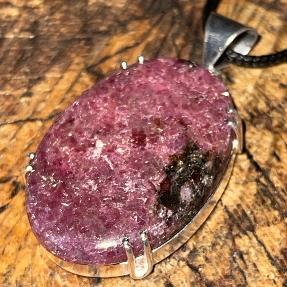 “The Stone of Love” Rhodonite Pendant 2” - Picture 6 of 13